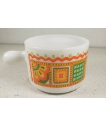 Vintage 1970 AVON White Mug  Cup Patchwork Floral Quilt Lug Handle Milkg... - $17.98 CAD