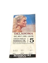 1992 Missouri Tigers @ Oklahoma Sooners Football Ticket Stub OU Norman N... - £7.72 GBP