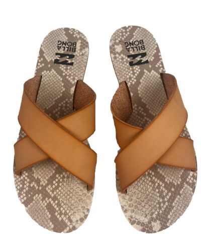 Billabong Oceanside Beige Brown  Tan Sandals Woman&#39;s Size 8 - $17.81