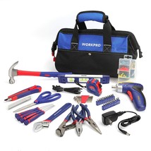 WORKPRO 125-Piece Household Tool Kit  3.6V Rechargeable Screwdriver &amp; Ho... - $89.29