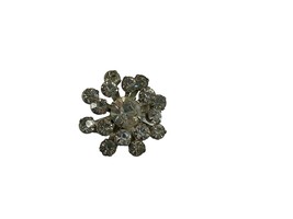 Vintage Snowflake Brooch Pin Rhinestones Dazzling Sparkly Silver Tone - $18.81