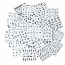 40 Sheets/Set Butterfly DIY Manicure Lace Black Nail Sticker Tattoos Tips Nails  - £9.68 GBP