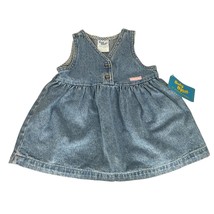 Baby B&#39;gosh Denim Overall Dress VTG 12 Month Made in USA - £35.27 GBP