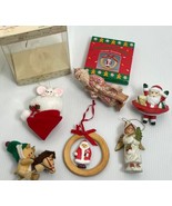 Lot Of Christmas Ornaments &amp; Santa Figure Vintage Angel Tawain Mouse Avo... - £10.77 GBP