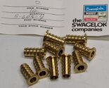 Lot of 10 NEW Swagelok B-605-4 Brass Tubing Inserts - $19.79