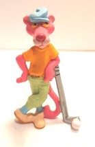 PINK PANTHER Figure Golf Player Vintage 1980s Bully Miniature 3&quot; Tall Cake Top - £15.10 GBP