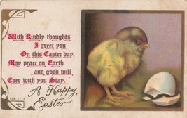 Happy Easter Chick Cracked Egg Postcard D38 - £2.36 GBP