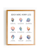 Watercolor Seashell Wall Art Colorful Shell Home Decor - Digital Download - $1.19