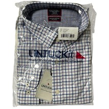 UNTUCKIT Cedarvale Long Sleeve Button Up Shirt Men&#39;s XXXL Plaid Purple N... - $49.84