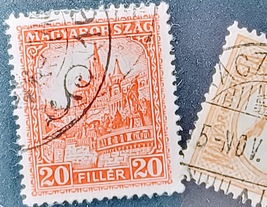 Hungary Magyarorszag 20c Used Stamp Lot Hinged RSB1 - £2.15 GBP