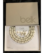 Pearl Necklace, Earring, and Bracelet Set - $40.96 CAD