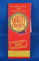 Vintage Luray Caverns Motel Quality Courts United Inc. Travel Brochure - £7.11 GBP