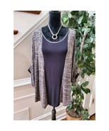 Lane Bryant Women&#39;s Black &amp; Gray Rayon Round Neck Half Sleeve Sweater Si... - $33.24 CAD