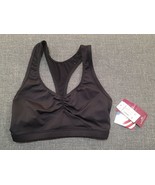 Motionwear Racerback 3 Strap Bra Top Crop Dance Sports Fitness Black Nwt... - $20.79