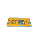 License Plate Photo Frame State of Delirium 2 SXY 4U Tin Frame - £15.25 GBP