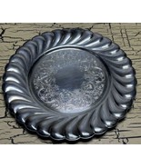 Antique VTG WM Rogers Waverly 3872 Round Serving Dish Tray Etched Silver... - €25,20 EUR