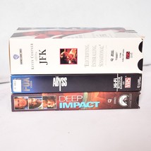 3 VHS Movies Deep Impact, Abyss, JFK - $10.23