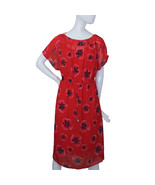 Lands End Women&#39;s 16 Petite, Dolman Sleeve Midi Dress, Bright Cherry Poppy - £15.75 GBP