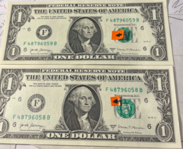 2017  Bleed thru Consecutive $1  Atlanta lot of 2 - $24.27 CAD