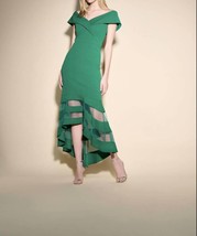 Joseph Ribkoff sheer panel dress in Emerald Green - size 4 - £104.45 GBP