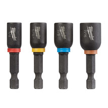 Milwaukee 49-66-4562 1-7/8&quot; SHOCKWAVE Impact Duty Magnetic Nut Driver - 4 PC - £15.68 GBP