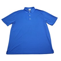 Greg Norman Shirt Mens Large L Blue Polo Golf Stretch Lightweight Perfor... - £13.59 GBP