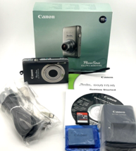 Canon PowerShot ELPH 100 HS Digital Camera Gray 12.1MP Mint IOB - £224.88 GBP