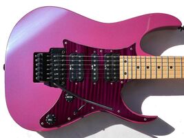 Pickguard Headstock Tremolo Skin Wrap Reskin Guitars Royal Burgundy Flam... - $27.99