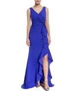 LSISI WOMEN&#39;S V-NECK FORMAL BLUE EVENING DRESS BRAND NEW - £19.28 GBP