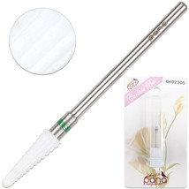 3/32&quot; Shank Size White Small Tapered Cone Ceramic Nail Drill Bit Coarse ... - £14.11 GBP