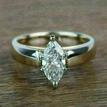 2.50 Ct Marquise Cut Diamond Vintage Wedding Band Ring 14k White Gold Finish - £72.15 GBP
