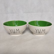 Rae Dunn Yum Cereal Bowls 2 by Magenta Pedestal Style - £31.86 GBP