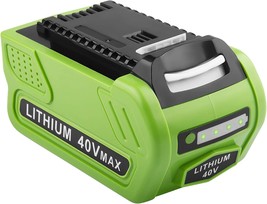 6.0Ah 40V 29472 Lithium Battery Replacement for GreenWorks 40V G-MAX Li-ion - £55.02 GBP