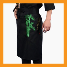 bamboo sushi chef apron restaurant bar uniform waist embroidery men japa... - $17.00