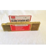 Sears Craftsman NOS Rare 6ft Folding Wood Rule With Extension 939311 Vin... - $549.70 MXN