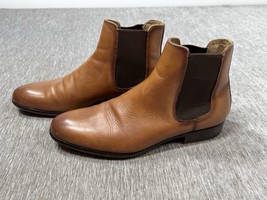 Aldo Chelsea Boots Mens Size 7.5 Brown Cognac Leather Pull On Casual Dre... - $730.68 MXN