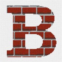 Pepita Needlepoint Canvas: Letter B Bricks, 7&quot; x 7&quot; - £39.96 GBP+
