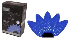 Christmas String Lights C9 Faceted LED 25-ct 25&#39; Blue, Celebrations C925... - $16.82