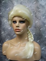 Blonde Winter Queen Wig Ice Princess Frozen Elsa Snow Arendell Swedish Bohemian - £18.83 GBP
