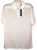 Elie Tahari  White Linen Blend  Mens Polo Shirt Size L - $74.46