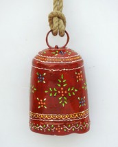 Vintage Swiss Cow Bell Metal Decorative Emboss Hand Painted Farm Animal BELL517 - £53.73 GBP