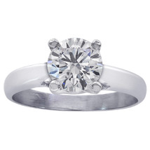 1.02 Carat GIA Certified Round Diamond Engagement Lucida Style Ring Platinum - £4,665.69 GBP