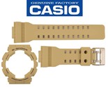Genuine Casio G-Shock Original GA-100L-8A Watch Band &amp; Beige Bezel Rubbe... - £61.51 GBP
