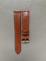 Brown Genuine Lizard Leather Watch Strap-Custom Handmade Band Sizes 10mm... - $45.00