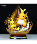 28cm raichu Pokemon Evolution Eevee Anime Figures Charizard Raichu Mewtwo - $4,417.53 MXN