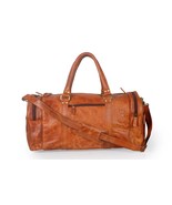 Leather Travel Duffle Luggage Bag Zym Bag Weekender Bag For Men&#39;s - £141.32 GBP