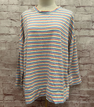 FRESH PRODUCE Natural Stripe SHORELINE Callie PULLOVER Sweatshirt Top NE... - $46.00