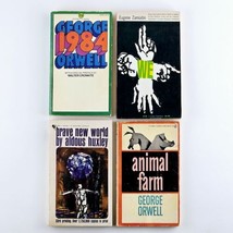 Book Lot 4 Dystopian Novels 1984 Brave New World Animal Farm We - £48.18 GBP
