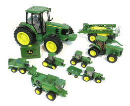 9 x BRITAINS ERTL John Deere Farm Vehicles - Toy Bundle - £13.93 GBP