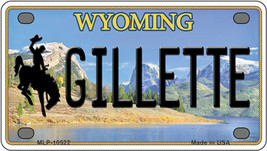 Gillette Wyoming Novelty Mini Metal License Plate Tag - $20.46 CAD